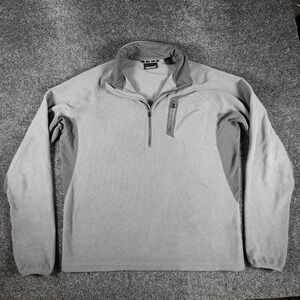 Marmot Neothermo 1/2 Zip Pullover Mens Large Gray Grid Fleece C97050
